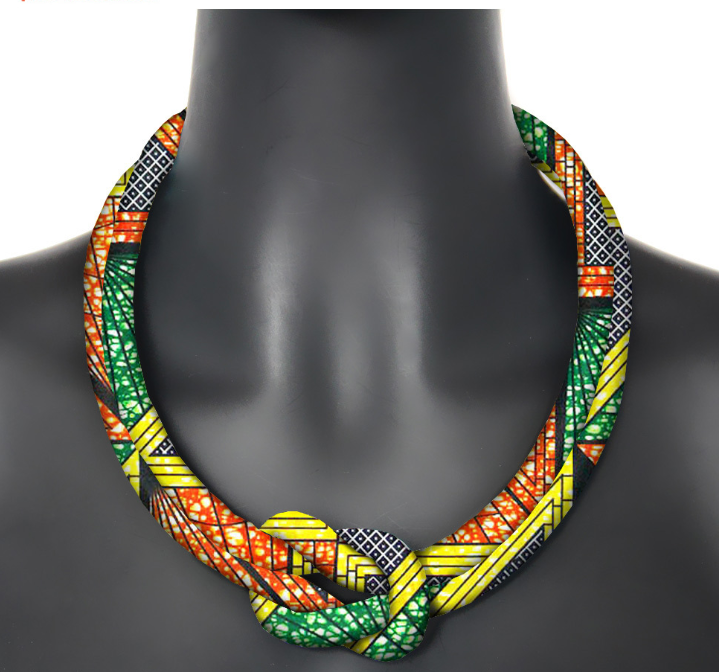 African Handicraft Woven Necklace