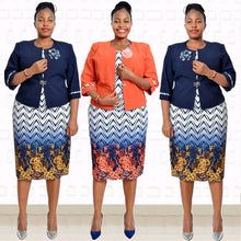 Load image into Gallery viewer, Plus Size Two Pieces Print Dress