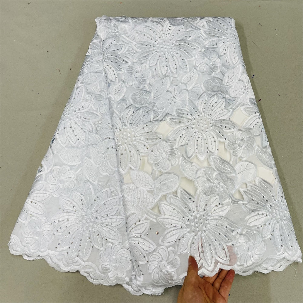 Swiss Lace Cotton Voile Fabric