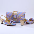 African Colorful  Women Shoes and Bag Set