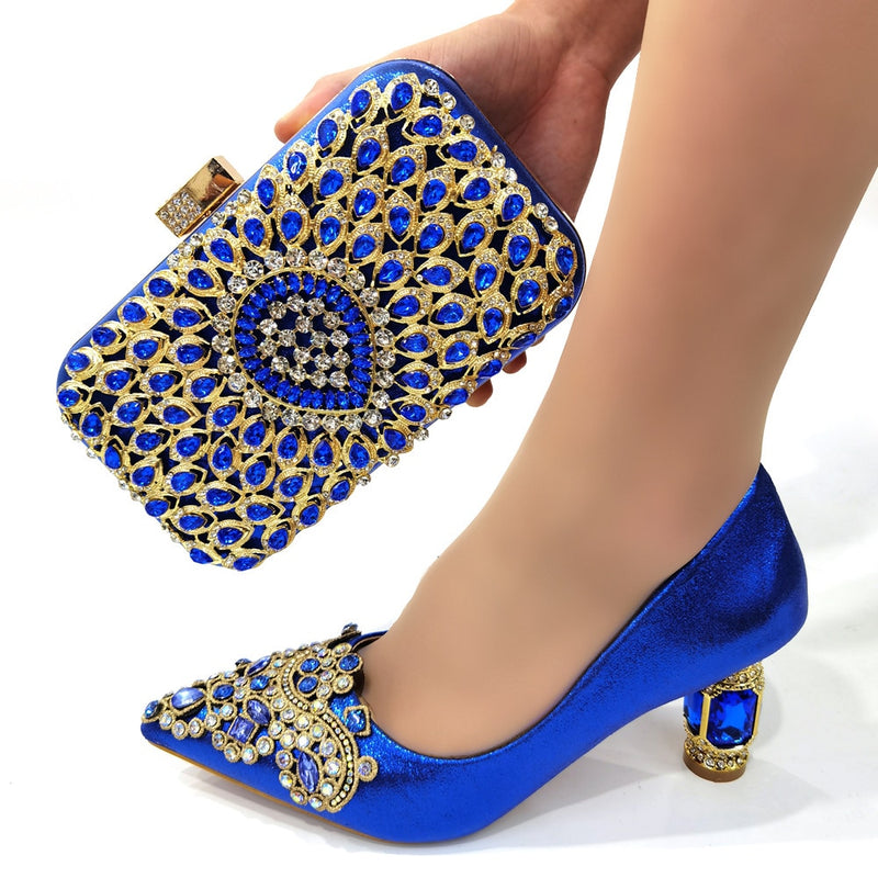 Rhinestone Embroidered Shoes and Bag Set – SHOP AFRICA USA