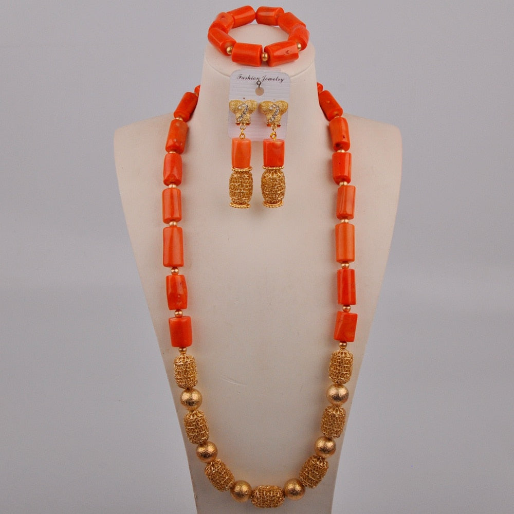 Nigerian Perfect Bridal Coral  Jewelry