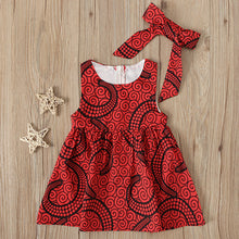 Load image into Gallery viewer, 6M-3Y Toddler Ankara Dresses With Headband