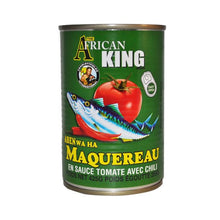 Load image into Gallery viewer, African King Brand - Mackerel in Tomato Sauce with Hot Chili -