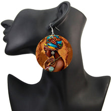 Load image into Gallery viewer, Vintage Wood Drop Earrings