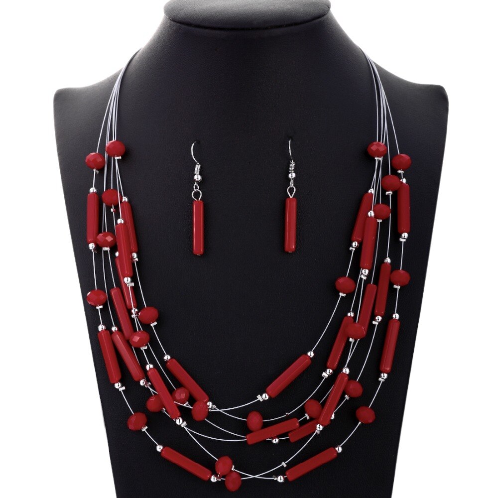 Fashion W Multi Layers Necklace