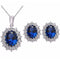 Blue Crystal Stone Jewelry Sets