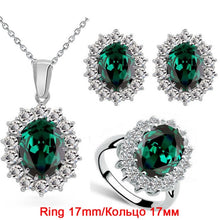 Load image into Gallery viewer, Blue Crystal Stone Jewelry Sets