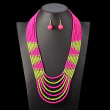 Load image into Gallery viewer, Nigerian Women Multi-layer Bead jewelry set