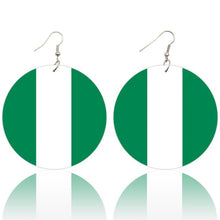 Load image into Gallery viewer, National Flags Wood Drop Earrings