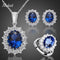 Blue Crystal Stone Jewelry Sets