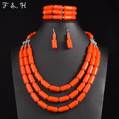 Nigerian Bib Beads Jewelry Set