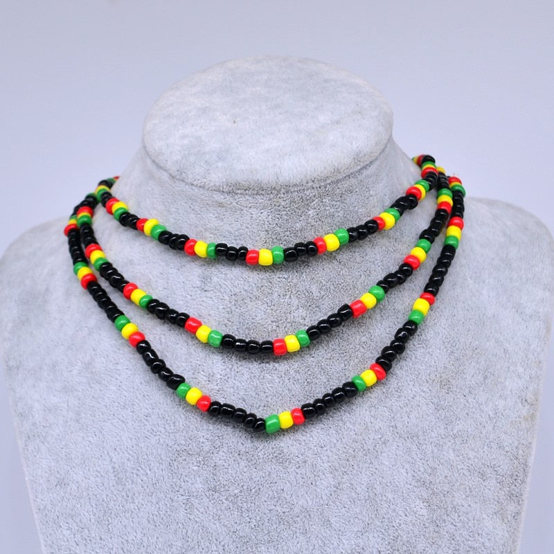3 in 1 Glass Seed Beads Necklace