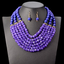 Load image into Gallery viewer, African Beads  Statement Necklace Set