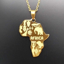 Load image into Gallery viewer, African Map Chain Necklaces
