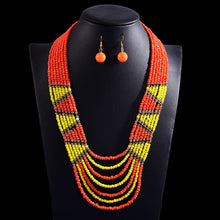 Load image into Gallery viewer, Nigerian Women Multi-layer Bead jewelry set