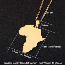 Load image into Gallery viewer, African Map Pendant Necklaces