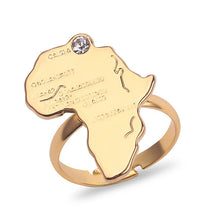 Load image into Gallery viewer, African Map Women Rings
