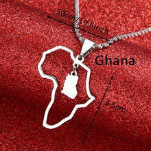 Load image into Gallery viewer, Africa Map Pendant Necklaces