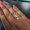 Double Coiled Queen Nefertiti Rings