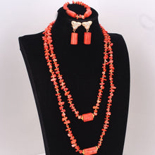 Load image into Gallery viewer, Nigeria Coral Beads Necklace Set