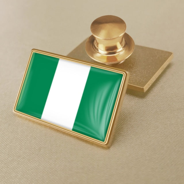 Nigerians Flag Brooch