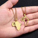 Africa Map Berbers Pendant Necklaces