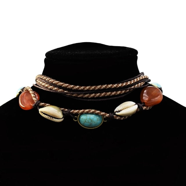 Gypsy Beaded Choker Necklaces