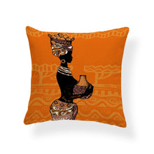 Load image into Gallery viewer, African Ethnic Woman Pillow Cover