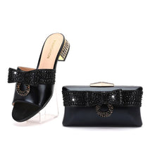 Load image into Gallery viewer, Nigeria Rhinestone Party Shoe and Bag