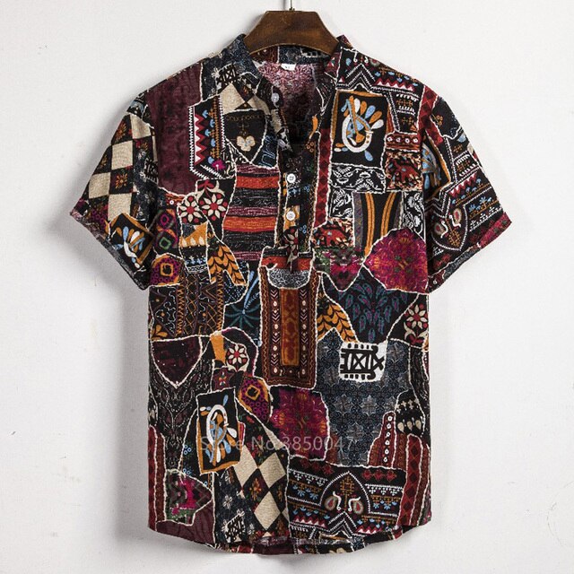 African Print Dress Shirt