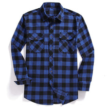 Load image into Gallery viewer, Men Casual Plaid Flannel Shirt