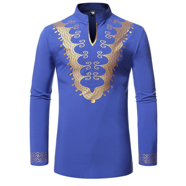 Mandarin Collar Dashiki Shirt