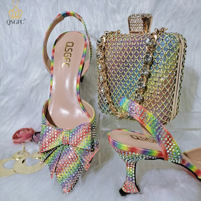 Cross-tied Style Ladies Shoe and Bag
